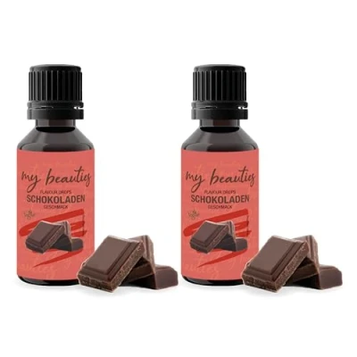 Abbildung von my beauties Flavour Drops 2x 30 ml Schokolade Aroma Tropfen für Lebensmittel zuckerfrei und kalorienarm