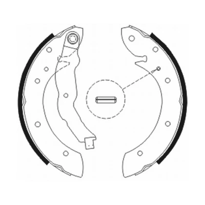 Abbildung von ABE C0R011ABE Bremsbacken Hinterachse 228,6 40 TRW RENAULT: Megane Scenic, I Grandtour