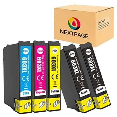 Abbildung von Nextpage 603XL Patronen Ersatz für Epson 603 XL Multipack Druckerpatronen Expression Home XP 2100 2105 3100 3105 4100 4105 Workforce WF 2810 2830 2835 2850 (5 Pack)