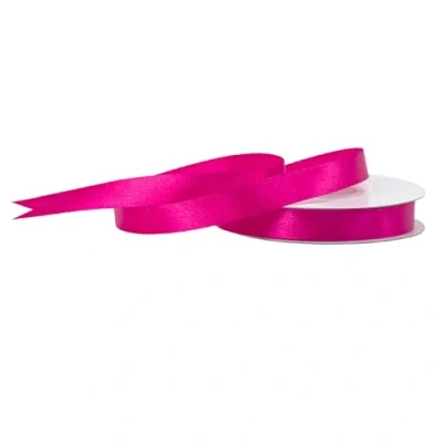 Abbildung von Satinband 12mm x 25m Rolle FARBAUSWAHL in 3/6/12/18/25/38/50/75/100mm farbecht &amp; waschbar Schleifenband für Hochzeit Geschenkband zum Verpacken Dekorieren Basteln Fuchsia 183D