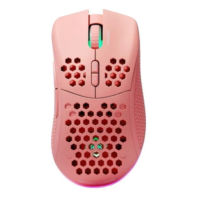 Abbildung von DELTACO Gaming PM80 Maus Funk Optisch Pink 7 Tasten 4800 DPI Beleuchtet, Wiederaufladbar