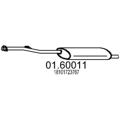 Abbildung von MTS 01.60011 Endschalldämpfer 1590 BMW: 3 Touring, Limousine, Coupe