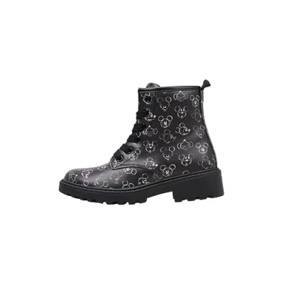 Abbildung von Geox Disney Classics Mickey Mouse Casey Unisex Schnürstiefelette für Kinder, Größe: 28, Black Schuhe