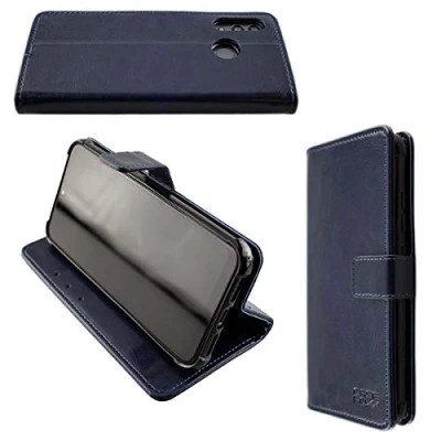 Abbildung von caseroxx Handy Hülle Tasche kompatibel mit Gigaset GS3 Bookstyle Case Wallet in blau