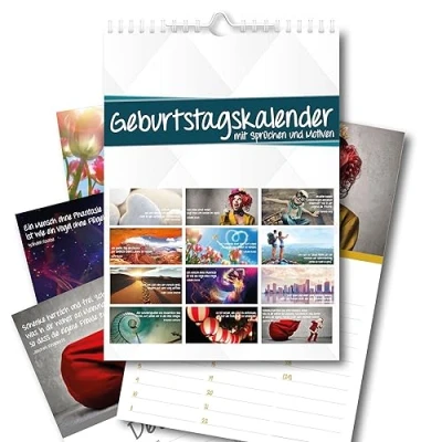 Abbildung von Timr Platzset Geburtstagswandkalender mit Sprüchen und Motiven I dv_609
