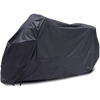 Abbildung von logei® Motorrad Ganzgarage Abdeckplane Abdeckung Garage Faltgarage Wetterschutz Schutzhülle Motorradplane Cover Roller Regenschutz Schwarz (XL :230 * 95 125)