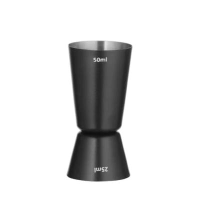 Abbildung von HENDI Barmaß, Messbecher, Doppelmaß: 2,5cl und 5,0cl, ø45x(H)86mm, Schwarz