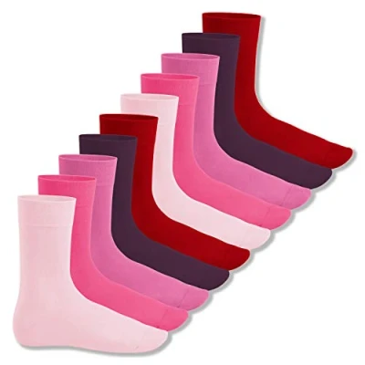Abbildung von Footstar Herren &amp; Damen Baumwollsocken (10 Paar) Klassische Socken aus Baumwolle Everyday! Berrytöne 39 42