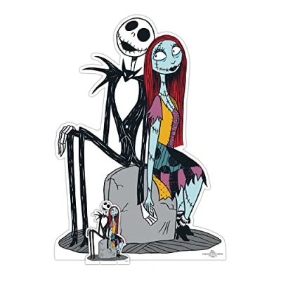 Abbildung von SC4184 Pappaufsteller Jack und Sally Nightmare Before Christmas, lebensgroß, mit Mini Desktop Figur