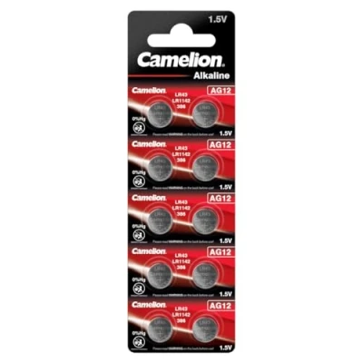 Abbildung von Alkaline Knopfzelle CAMELION AG12 1,5V, 10er Blister