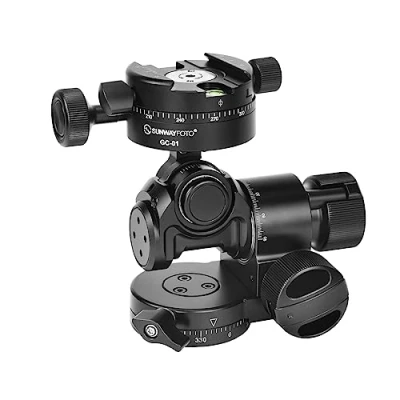 Abbildung von Sunwayfoto GH PROII+ Getriebekopf, 3D unabhängige Einstellung, mit verzahnter Schwenkklemme GC 01
