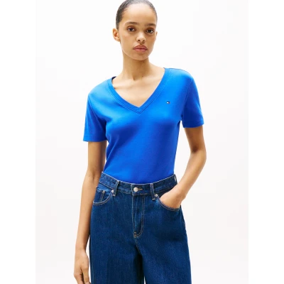 Abbildung von Tommy Hilfiger NEW SLIM CODY Tshirt basic, Damen, Größe: XL, Noble blue