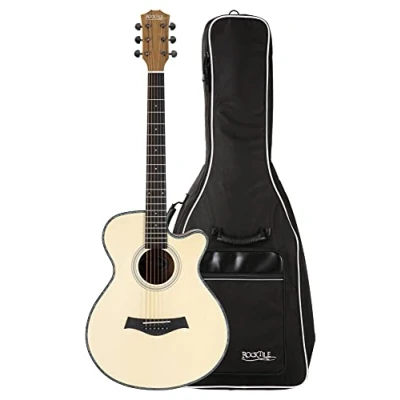 Abbildung von Rocktile Westerngitarre WSC 100C NT Akustikgitarre Gigbag Set, inkl. Tasche, Concert mit Cutaway Boden &amp; Zarge: Mahagoni