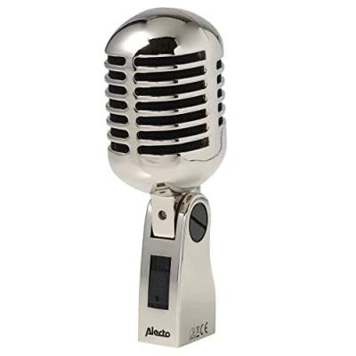 Abbildung von Alecto UDM 60 Dynamisches Gesangsmikrofon Vintage 60Hz 16kHz Frequenzbereich 5m XLR Kabel Silber