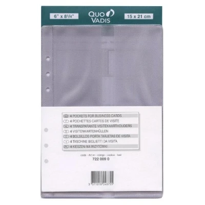 Abbildung von Quo Vadis Nachfüllpack für Organizer, Visitenkarten, Timer 21, 15 x 21 cm