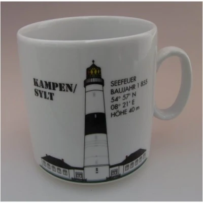 Abbildung von Leuchtturm Becher Kampen Sylt/Nordsee Leuchtturmbecher maritim Kaffeebecher Teetasse