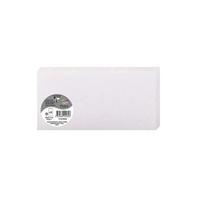 Abbildung von Clairefontaine 22584C Packung mit 25 Karten Pollen, Format DL (10,6x21,3cm), gefaltet, 210g, ideal für Ihre Einladungen und Korrespondenz, Perlmutt Rosa, 1 Pack