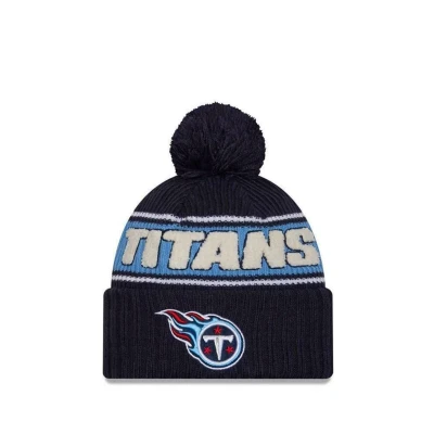Abbildung von New Era Tennessee Titans NFL 2024 Sideline Bommelm Mütze, Größe: One Size, Blau