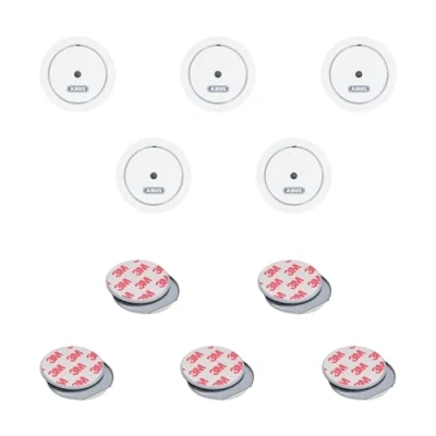 Abbildung von ABUS Mini Rauchmelder GRWM30600 5er Set + Magnethalterungen mit 10 Jahres Batterie Q Label &amp; DIN EN14604 zertifiziert 85 dB Alarm für Wohnräume, Wohnwagen Wohnmobil Weiß