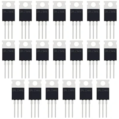 Abbildung von the Lord of Tools 20 Stück IRLZ34N MOSFET Transistor N Kanal ESD bewertet TO 220 30A 55V 3 Pin Internationale Gleichrichterleistung für elektronische Schalter, steuerbarer Gleichrichter