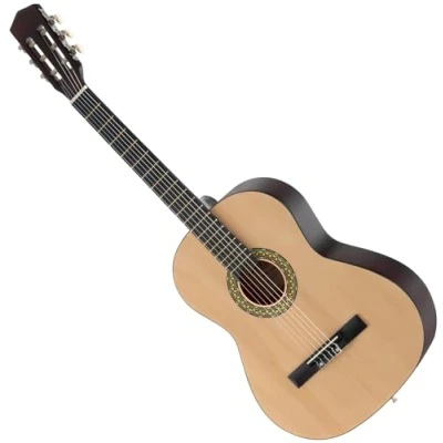 Abbildung von Classic Cantabile Acoustic Series AS 851 L Klassikgitarre 7/8 für Linkshänder (Kinder, Schüler, Einsteiger, 6 Saiten, Konzertgitarre, Akustikgitarre) natur
