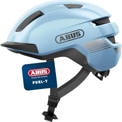 Abbildung von ABUS Fahrradhelm Purl Y geeignet für E Bike und S Pedelec stylisher NTA Schutzhelm Erwachsene Jugendliche Hellblau, Größe L