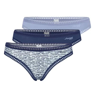 Abbildung von Sloggi 3 PACK Slip, Damen, Größe: Medium, Dunkelblau blau