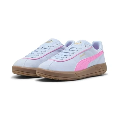 Abbildung von Puma Club Klassika Sneakers aus Wildleder Damen Schuhe Haute Tropic/Pink Pixel/Gold Größe: 35.5