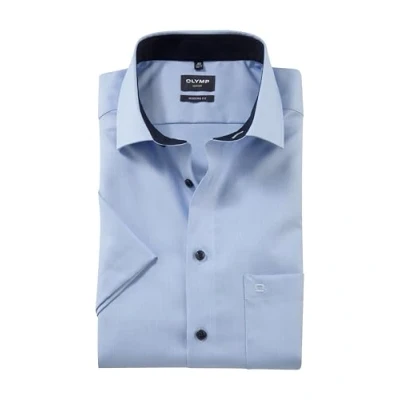 Abbildung von OLYMP Luxor modern fit Hemd Langarm Struktur eisblau Gr. 37