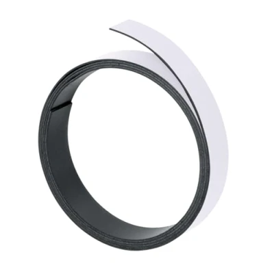Abbildung von FRANKEN Magnetband, 100 cm x 5 mm, beschriftbar, zuschneidbar, weiß, M801 09