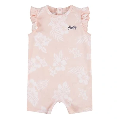 Abbildung von Hurley Mädchen Hrlg Printed Romper Brecher, Pink Sand, 12 Meses