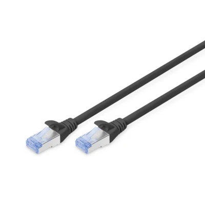 Abbildung von DIGITUS LAN Kabel Cat 5e 5m CCA Netzwerkkabel Mit RJ45 SF/UTP Geschirmt Kompatibel zu 6 &amp; 5 Schwarz
