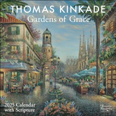 Abbildung von Thomas Kinkade Gardens of Grace with Scripture 2025 Wall Calendar: Original Andrews McMeel Kalender [Kalender] (Wall Kalender)