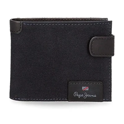 Abbildung von Pepe Jeans Hilltop Horizontale Geldbörse mit Klickverschluss, blau, 11 x 8,5 1 cm, Leder, Klickverschluss