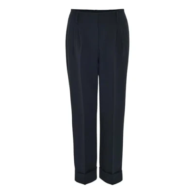 Abbildung von Opus CITY Mulona Stoffhose, Damen, Größe: 34, Coal blue