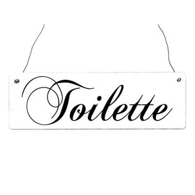 Abbildung von Interluxe Shabby Vintage Schild Türschild Toilette Hinweis WC Wegweiser