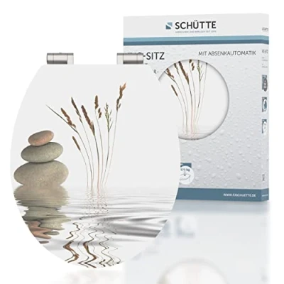 Abbildung von Schütte WC Sitz &quot;BALANCE&quot;, High Gloss mit MDF Holzkern, Absenkautomatik