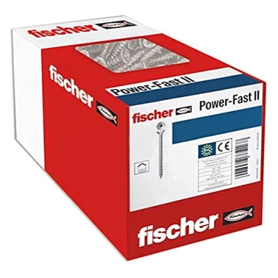Abbildung von fischer PowerFast II CTF 3,0 x 35, Spanplattenschraube (1000 Stk.) mit Vollgewinde, Senkkopfschraube Innenstern, Schraube für Holzverarbeitung, reduziert Einschraubwiderstand &amp; Einschraubzeit