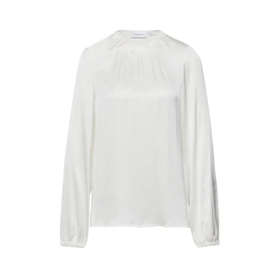 Abbildung von Satinbluse mit Raffung Creme 36