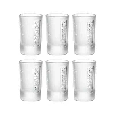 Abbildung von Jägermeister Shotgläser Set 4cl 6er Schnapsglas Eichstrich 2cl &amp; Spülmaschinenfest und Standfestes Likörglas Das Original Schnaps, Likör Glas