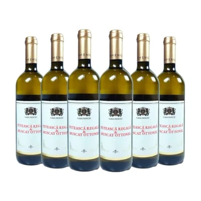 Abbildung von Domeniile Panciu Casa Feteasca Regala &amp; Muscat Ottonel Rumänischer Weißwein halbtrocken Weinpaket (6 x 0.75 L) D.O.C. C.M.D. Jahrgang 2022