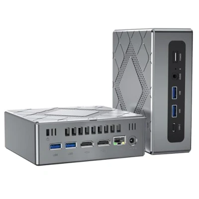 Abbildung von NiPoGi CK10 Mini PC Ιntel Core i5 12450H(Besser als 11390H,8C/12T, bis zu 4,4GHz) Computer 32GB RAM(Dual Channel,3200MHz) 512GB M.2 NVMe SSD,4K UHD/HDMI+VGA Triple Display/WiFi6/BT5.2/Type C/RJ45