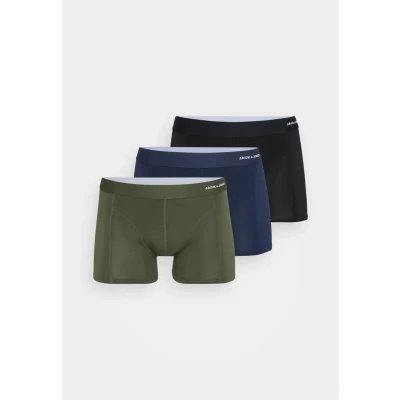 Abbildung von Jack &amp; Jones Jacbasic Trunks 3 PACK Boxerbriefs, Herren, Größe: Large, Forest night