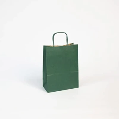 Abbildung von Clairefontaine 395610C Packung mit 25 Tüten aus Kraftpapier, robust und praktisch, 110g, 16x8x21cm, 1 Pack, Grün