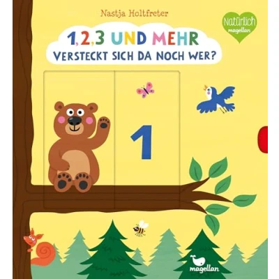 Abbildung von 1, 2, 3 und mehr Versteckt sich da noch wer?: Zählbuch zum Vorlesen mit leichtgängigen Schiebe Elementen