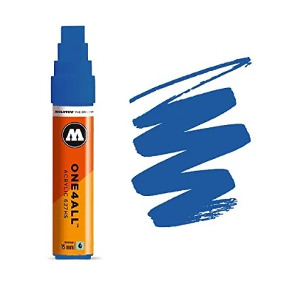 Abbildung von Molotow Permanentmarker One4All 627 HS nachfüllbar 15mm echtblau
