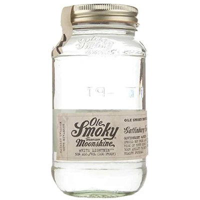 Abbildung von Ole Smoky Moonshine White Lightnin&#039; (100 proof) im 0,5 Liter Glas