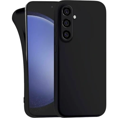 Abbildung von MyGadget Hülle kompatibel mit Samsung Galaxy S24 Plus robuste Handyhülle TPU Case Slim Silikonhülle Back Cover Kratzfest Schutzhülle Matt Schwarz