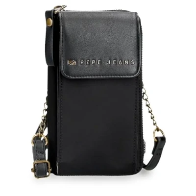 Abbildung von Pepe Jeans Joumma Bags Morgan Casual Tagesrucksack, Reisetaschen, beige und Schwarz, Kunstleder für Damen, Talla única, Umhängetasche