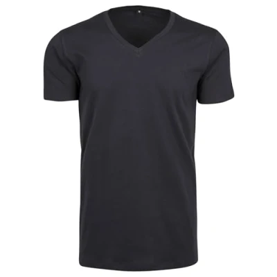 Abbildung von Build Your Brand Mens BY006 Light V Neck T Shirt, Navy, 4XL